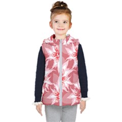 Flower Leaf Nature Flora Floral Kids  Hooded Puffer Vest by Pakrebo