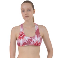 Flower Leaf Nature Flora Floral Criss Cross Racerback Sports Bra by Pakrebo