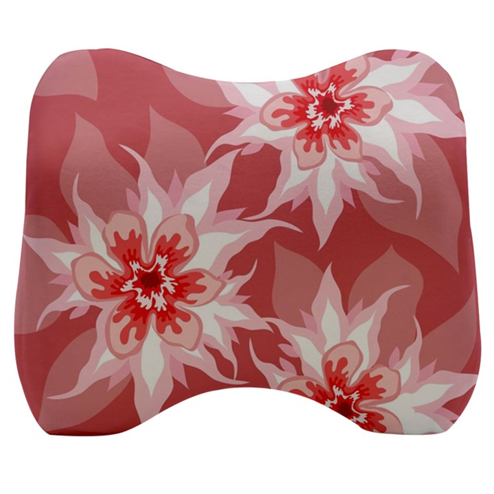 Flower Leaf Nature Flora Floral Velour Head Support Cushion