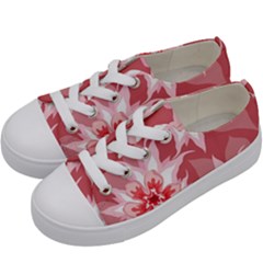 Flower Leaf Nature Flora Floral Kids  Low Top Canvas Sneakers by Pakrebo