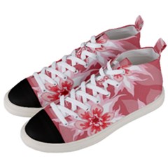 Flower Leaf Nature Flora Floral Men s Mid-top Canvas Sneakers by Pakrebo