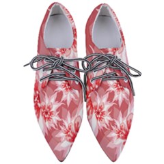 Flower Leaf Nature Flora Floral Pointed Oxford Shoes