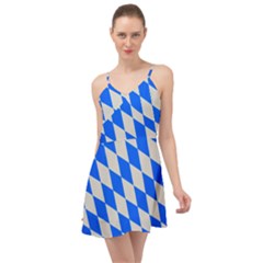 Pattern Geometric Wallpaper White Blue Summer Time Chiffon Dress