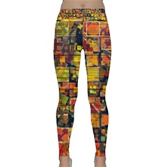 Color Abstract Artifact Pixel Classic Yoga Leggings by Pakrebo