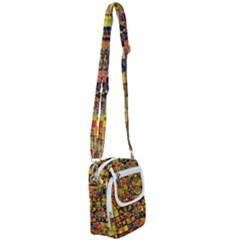 Color Abstract Artifact Pixel Shoulder Strap Belt Bag by Pakrebo