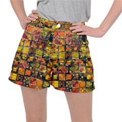 Color Abstract Artifact Pixel Ripstop Shorts by Pakrebo