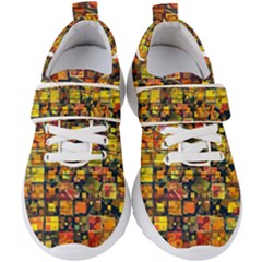 Color Abstract Artifact Pixel Kids  Velcro Strap Shoes by Pakrebo