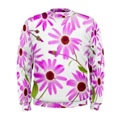 Pink Purple Daisies Design Flowers Men s Sweatshirt by Pakrebo