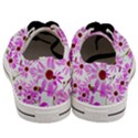 Pink Purple Daisies Design Flowers Men s Low Top Canvas Sneakers View4