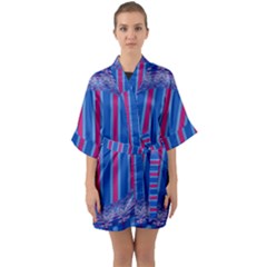 Digital Art Art Artwork Abstract Pattern Quarter Sleeve Kimono Robe