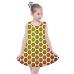 Digital Art Art Artwork Abstract Yellow Kids  Summer Dress by Pakrebo