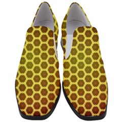 Digital Art Art Artwork Abstract Yellow Women Slip On Heel Loafers by Pakrebo