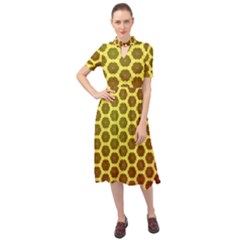 Digital Art Art Artwork Abstract Yellow Keyhole Neckline Chiffon Dress