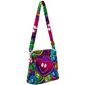 Heart Smile Love Many Friendly Zipper Messenger Bag View1