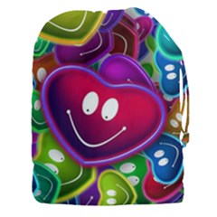 Heart Smile Love Many Friendly Drawstring Pouch (xxxl) by Pakrebo