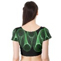 Abstract Desktop Background Green Short Sleeve Crop Top View2