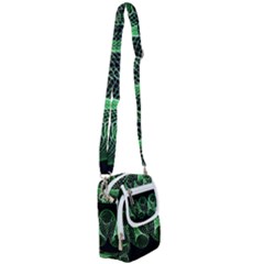 Abstract Desktop Background Green Shoulder Strap Belt Bag