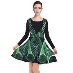 Abstract Desktop Background Green Plunge Pinafore Dress