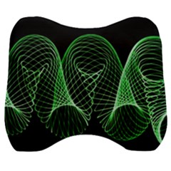 Abstract Desktop Background Green Velour Head Support Cushion by Pakrebo