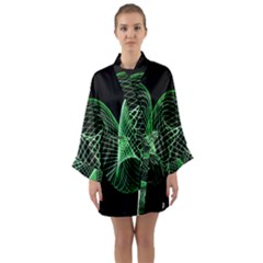 Abstract Desktop Background Green Long Sleeve Kimono Robe by Pakrebo