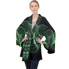 Abstract Desktop Background Green Velvet Kimono Robe