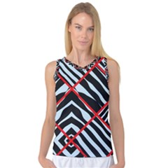 Model Abstract Texture Geometric Women s Basketball Tank Top by Pakrebo