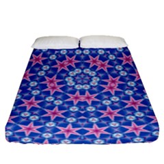 Digital Art Art Artwork Abstract Star Fitted Sheet (Queen Size)