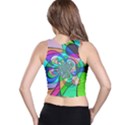 Retro Wave Background Pattern Racer Back Crop Top View2