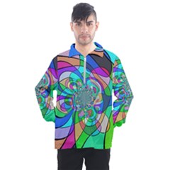 Retro Wave Background Pattern Men s Half Zip Pullover by Pakrebo