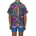 Bending Turn Distort Wave Modern Kids  Short Sleeve Swimwear View2