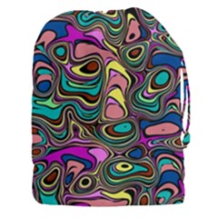 Bending Turn Distort Wave Modern Drawstring Pouch (XXXL)