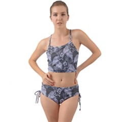 Ornament Flowers Leaf Mini Tank Bikini Set