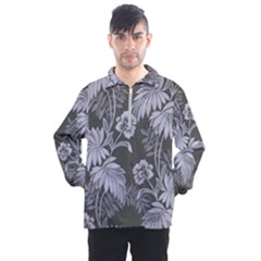 Ornament Flowers Leaf Men s Half Zip Pullover