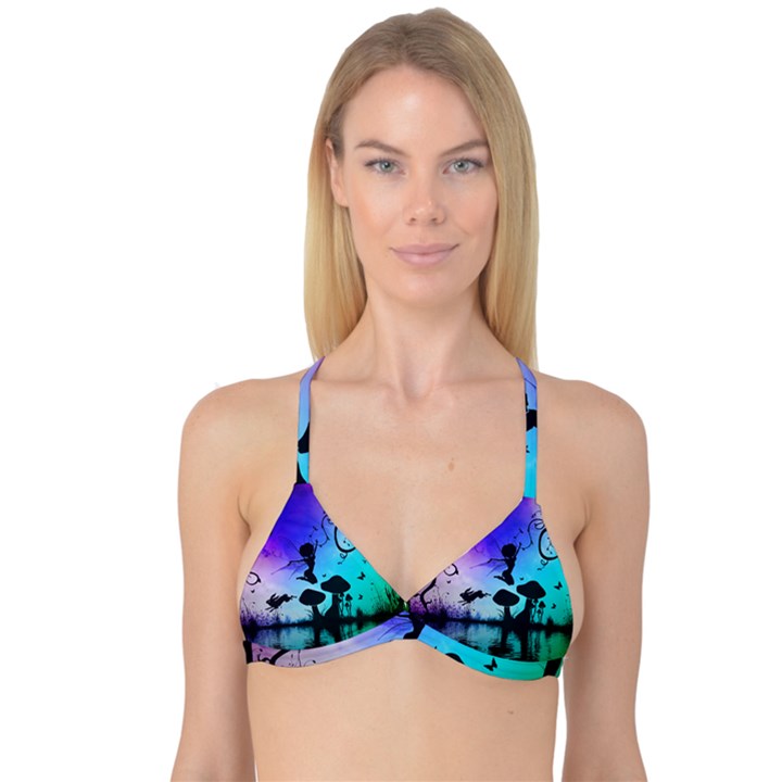 Cute Fairy Dancing In The Night Reversible Tri Bikini Top