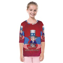 Happy 4th Of July Kids  Quarter Sleeve Raglan Tee