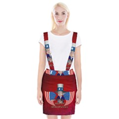 Happy 4th Of July Braces Suspender Skirt by FantasyWorld7