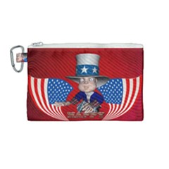 Happy 4th Of July Canvas Cosmetic Bag (medium) by FantasyWorld7