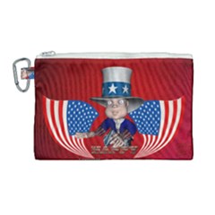 Happy 4th Of July Canvas Cosmetic Bag (large) by FantasyWorld7