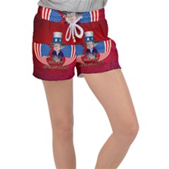 Happy 4th Of July Women s Velour Lounge Shorts by FantasyWorld7