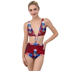 Happy 4th Of July Tied Up Two Piece Swimsuit by FantasyWorld7