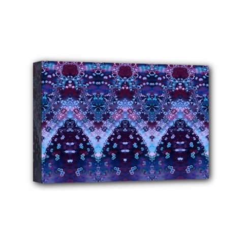 Blue Elegance Elaborate Fractal Fashion Mini Canvas 6  X 4  (stretched)