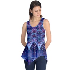 Blue Elegance Elaborate Fractal Fashion Sleeveless Tunic by KirstenStar