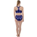 Blue Elegance Elaborate Fractal Fashion Racer Back Bikini Set View2