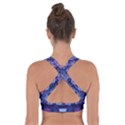 Blue Elegance Elaborate Fractal Fashion Cross Back Sports Bra View2