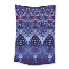 Blue Elegance Elaborate Fractal Fashion Small Tapestry