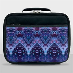 Blue Elegance Elaborate Fractal Fashion Lunch Bag