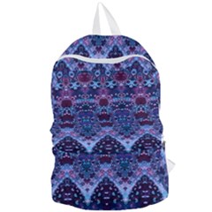 Blue Elegance Elaborate Fractal Fashion Foldable Lightweight Backpack