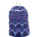 Blue Elegance Elaborate Fractal Fashion Foldable Lightweight Backpack View1