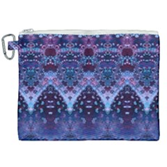 Blue Elegance Elaborate Fractal Fashion Canvas Cosmetic Bag (xxl) by KirstenStar