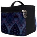 Blue Elegance Elaborate Fractal Fashion Make Up Travel Bag (Big) View2